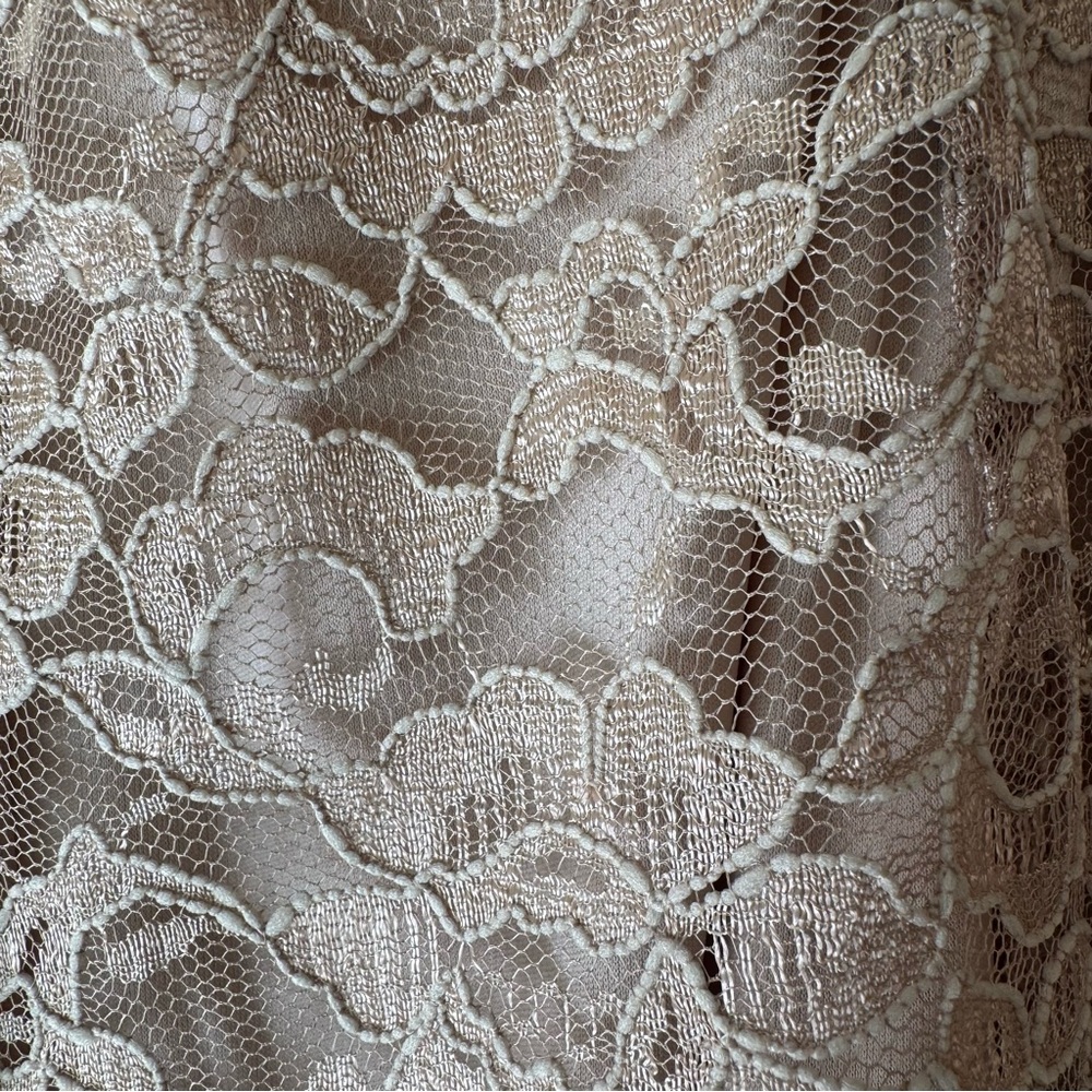 Vintage Laura Ashley Elegant Lace Tan Skirt Girly, Feminine Cottage core 0022 - Picture 7 of 14